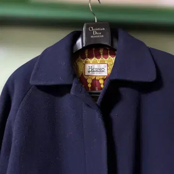 Herno 네이비 롱 코트