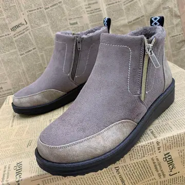 새상품 여성용 23.0cm 경량 보아 안감 숏부츠 옅은 갈색 9840