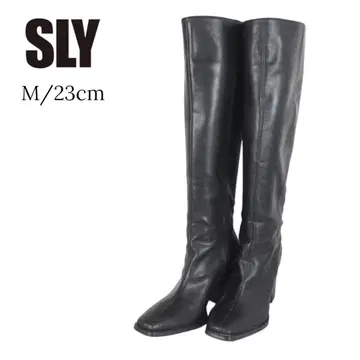 SLY 스라이 블랙 롱 부츠 M 23cm
