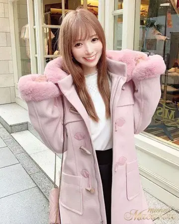 미셸 마카롱 롱 더플 코트