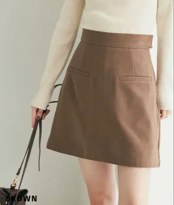 베이스먼트 온라인 브라운 스커트 숏팬츠