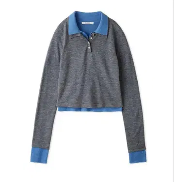 스나이델 snidel Sustainable 레이어드 폴로 니트 풀오버