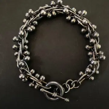 빈티지 멕시코 실버 펄 DNA 링크 팔찌