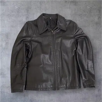 빈티지 천연 가죽 가죽 자켓 짧은 기장