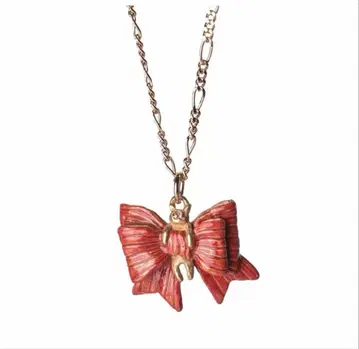 미사용 새상품 Ribbon Cat 리본 모티브 목걸이