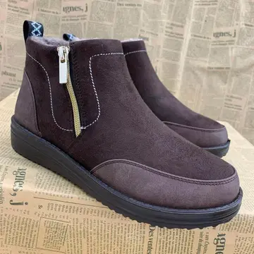 새상품 여성용 22.5cm 경량 보아 안감 숏부츠 짙은 갈색 9840