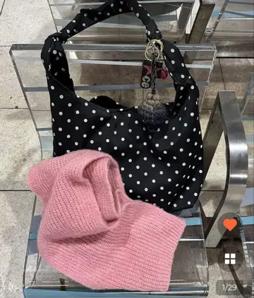 nugu 도트 무늬 토트백