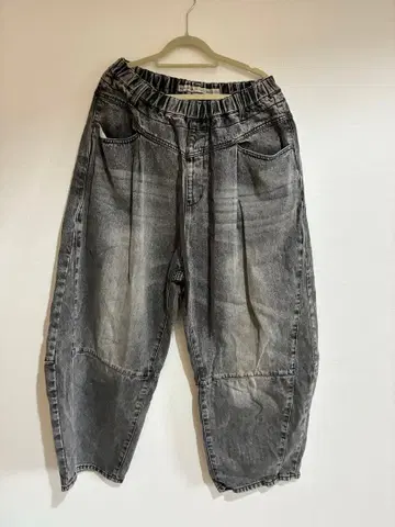 이지 배럴 데님 브라운 L 사이즈