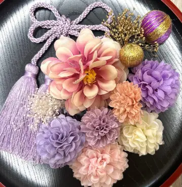 성인식 졸업식 시치고산 사전 촬영 머리 장식