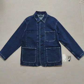 레어 유니클로 데님 커버올 자켓 다크 블루 XS