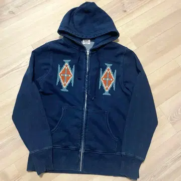 [새상품급] pherrow's 페로우즈 네이티브 무늬 네이비 후드티 M