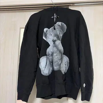 TRAVAS TOKYO 곰 프린트 블랙 후드티