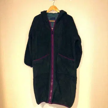 SEVENDAYS=SUNDAY 후드 부착 롱 보아 코트