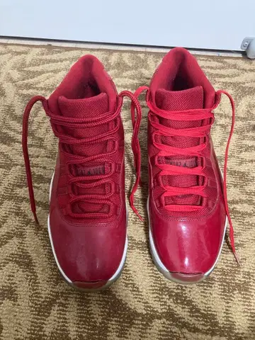 레드 점프맨 로고 탑 스니커즈 23