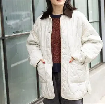 니코앤드 콜 칼라 퀼트 자켓 M