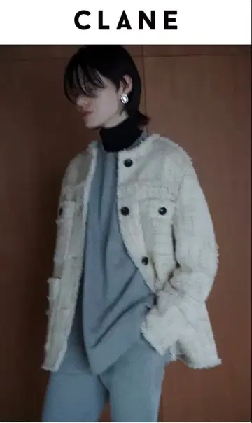 CLANE 아이보리 테일러드 자켓