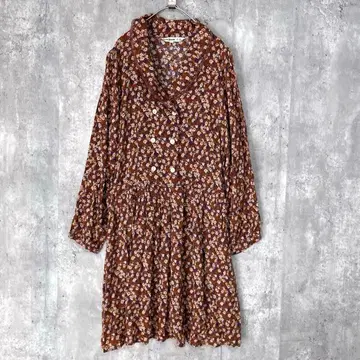 큐티 블론드 미니 꽃무늬 플라워 원피스 셔츠 루즈핏 귀여운