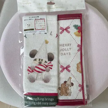 릴린린 2024 크리스마스 미키 미니 타월 2장 세트