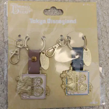 도쿄 디즈니 리조트 미녀와 야수 페어 키체인 키링