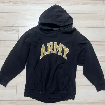 ARMY 로고 블랙 XL 후드티 Steve & Barry's