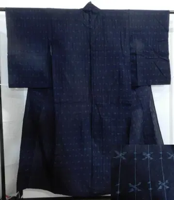 목화 옛날 류큐 명주 기모노 수직품 류큐 아이