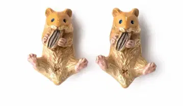 미사용 새상품 식탐 많은 햄스터 귀걸이