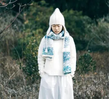 11월 말까지 판매 eleven2nd 니트 모자 울 모헤어 화이트