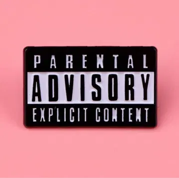 Parental Advisory 핀 배지 HIPHOP 스트릿 RAP