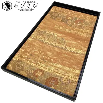 후쿠로 오비 화려한 꽃무늬 아름다운 금채 금실 O-1104