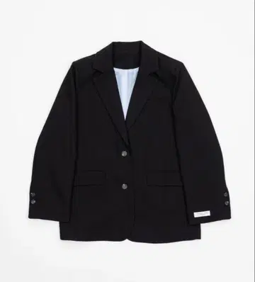 Smyeon 자수 테일러드 자켓 블랙