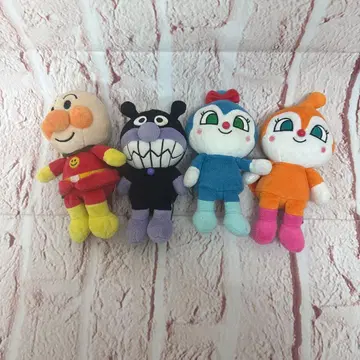 호빵맨 봉제 인형 4체 세트 쁘띠 빈즈