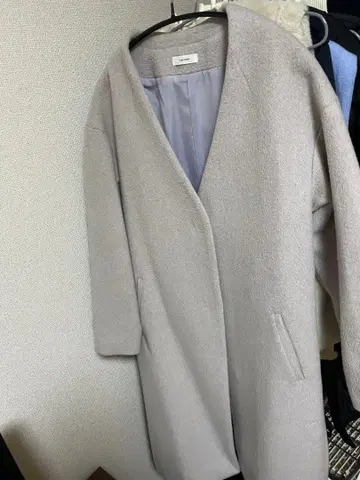 SALOON 살룬 롱 코트 핑크