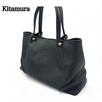 [ 새상품급 ] 키타무라 토트백 핸드백 블랙 가죽 블랙 천연 가죽 가방