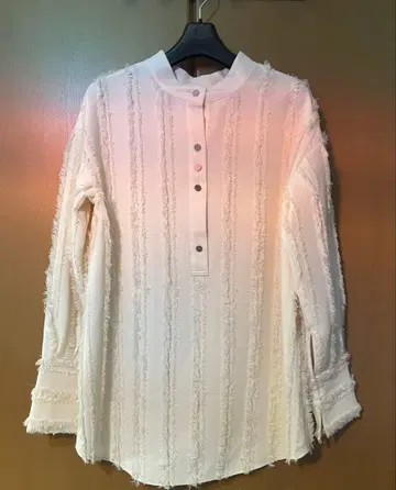 새상품급 INella 이네라 2WAY 스트라이프 프린지 셔츠