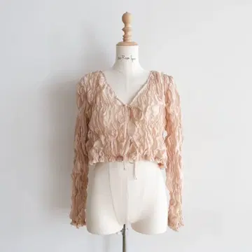 새상품 SeaRoomlynn 랜덤 Shirring 숏 가디건