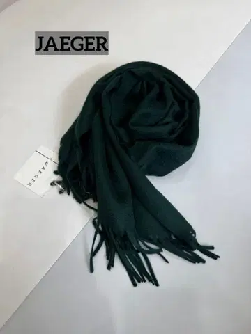 택 포함 새상품 JAEGER 캐시미어 100% 머플러