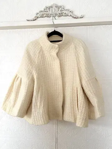 Jines 아이보리 고급 코트 M