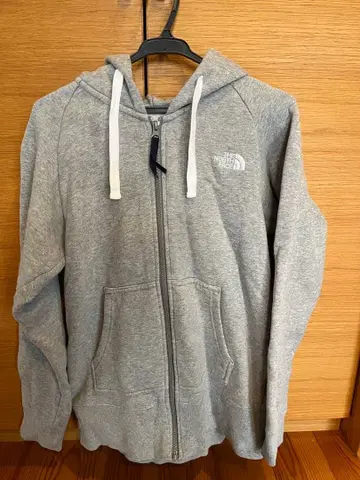 THE NORTH FACE 그레이 후드티 속기모 풀 집업
