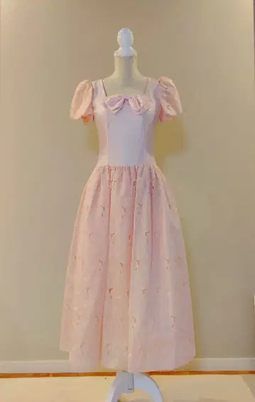 HANAE MORI 핑크 원피스 컬러 드레스