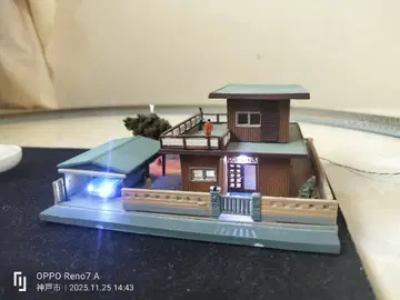 LED 조명 포함 저택, 사람, 자동차 포함 N 게이지 모형