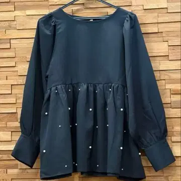 prose verse 백리본 밑단 펄 페플럼 블라우스