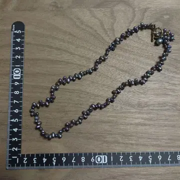 블랙 계열 담수 펄 목걸이 약 41cm