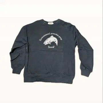 브룩 로고 맨투맨 네이비