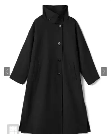 스탠드 칼라 페이크 울 코트 k9048x 블랙 L 사이즈