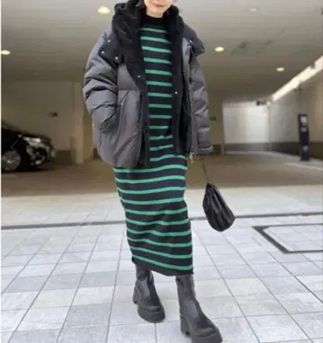 L'Appartement 보더 니트 원피스