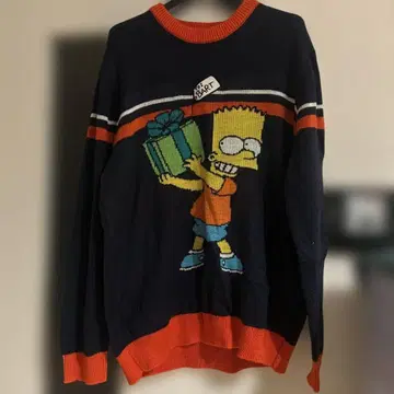 H&M 바트 심슨 호머 니트 L
