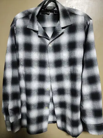 타운크라프트 옴브레 체크 셔츠 플란넬 셔츠 블랙 화이트