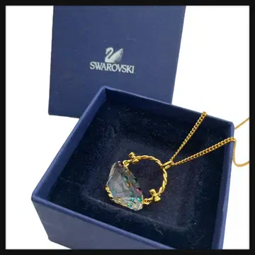 [새상품급] 스와로브스키 목걸이 골드 핸드백 레인보우스톤