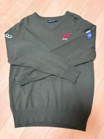 rough swell V넥 스웨터 S 사이즈 올리브