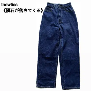 tnewties [운석이 떨어져 온다] 하이웨스트 스트레이트 데님 XS